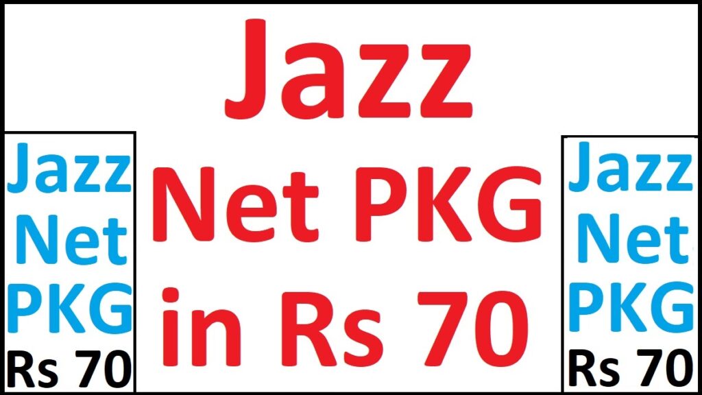 Jazz Internet Package in 70 Rupees Code