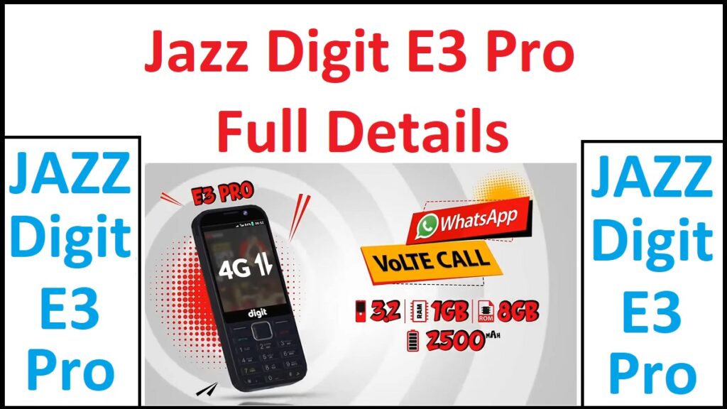 Jazz Digit 4G E3 Pro info