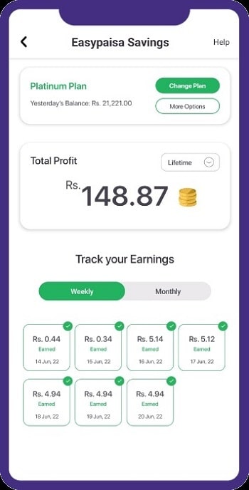 Easypaisa Saving Account (done)