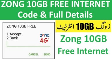 Zong 10GB Free Internet Code