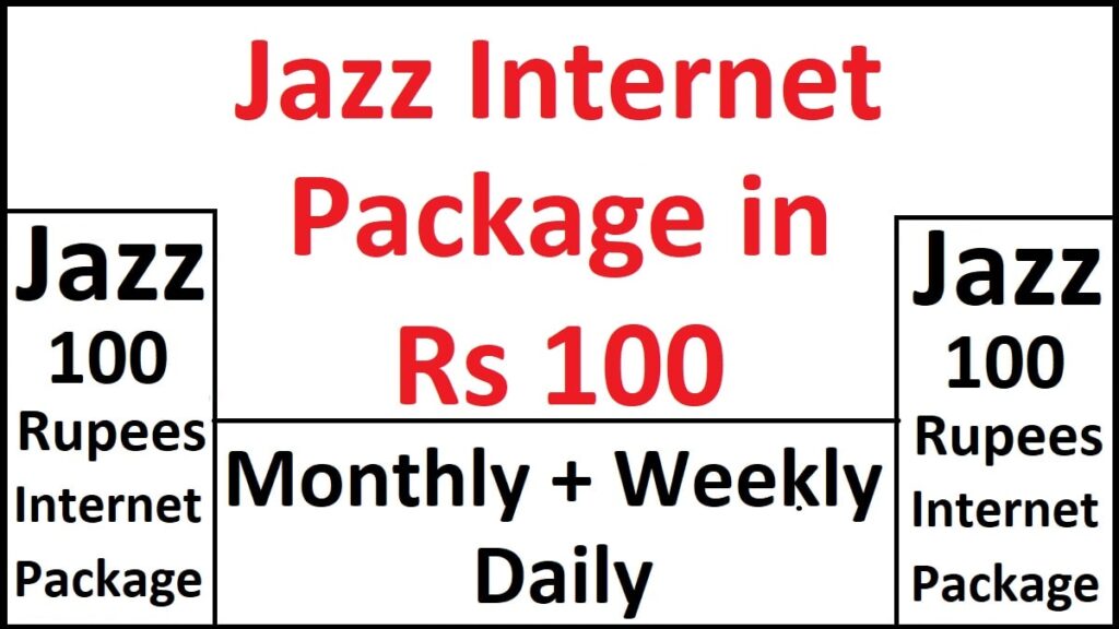 Jazz Internet Package in 100 Rupees