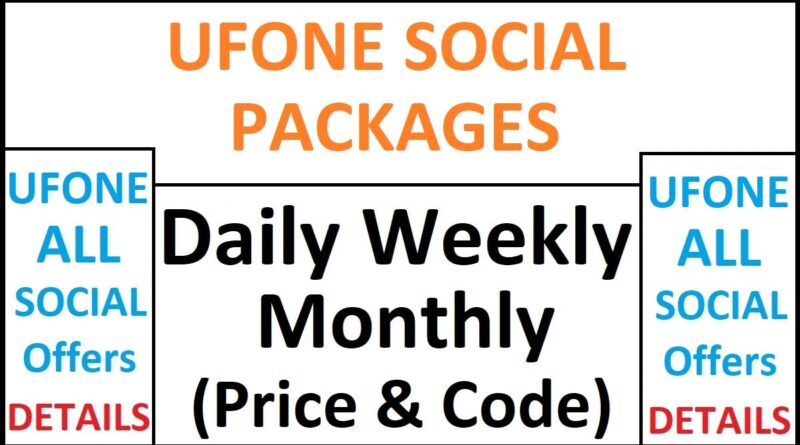 Ufone Social Packages Information