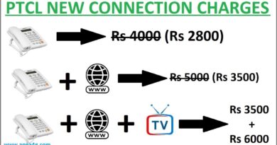 PTCL New Connection Charges