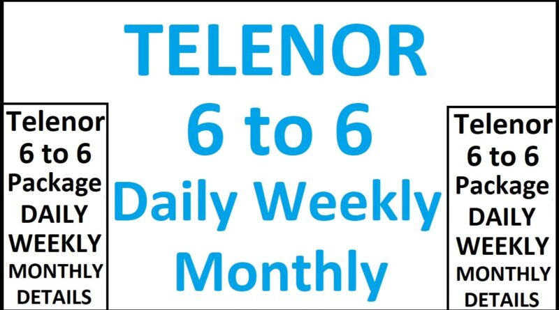 Telenor 6 to 6 Bundle