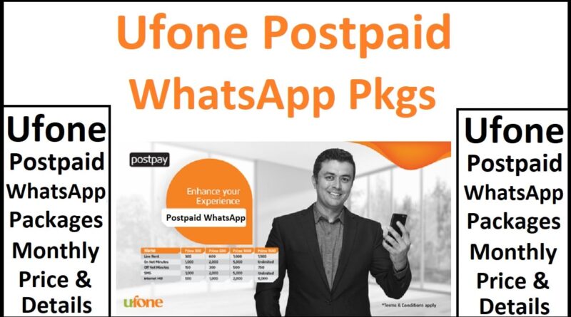 Ufone WhatsApp Packages For Postpaid