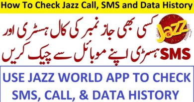 Check Jazz Call & SMS History