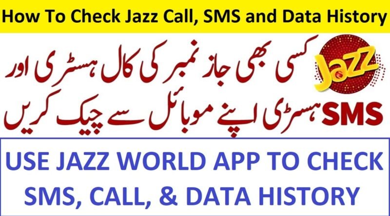 Check Jazz Call & SMS History