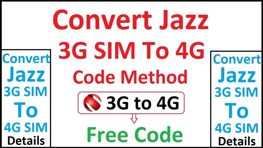 How To Convert Jazz 3G SIM to 4G