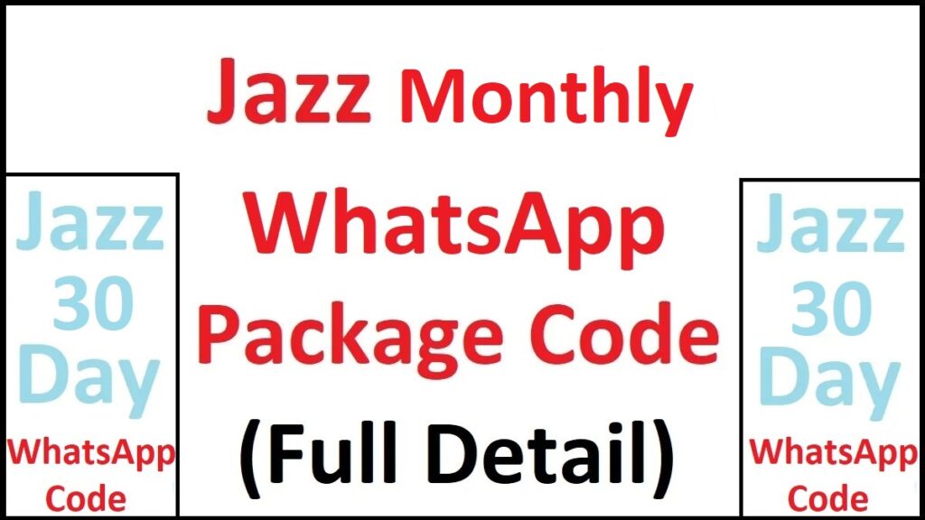 Jazz Monthly WhatsApp Package at 30 Rupees