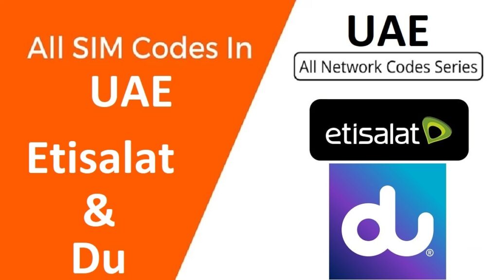 Sim Codes List of Du & Etisalat UAE