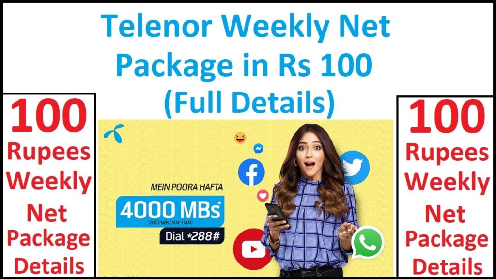 Telenor Weekly Internet Package at 100 Rupees