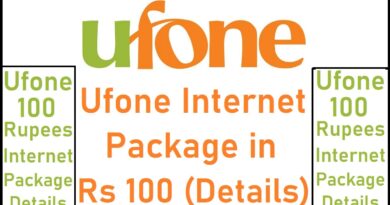Ufone Internet Package in 100 Rupees