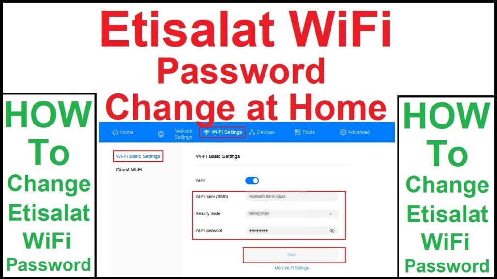 Etisalat WiFi Password Change
