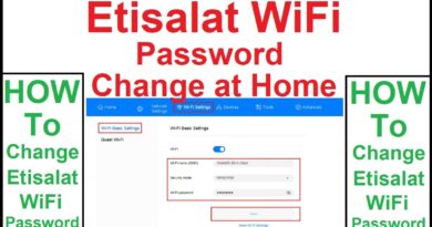Etisalat WiFi Password Change