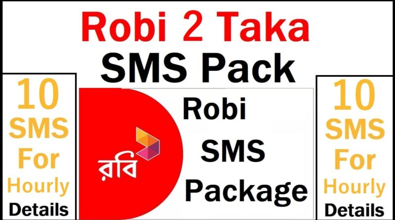 Robi 2 TK SMS Pack Details
