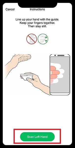 EasyPaisa Biometric Verification scan