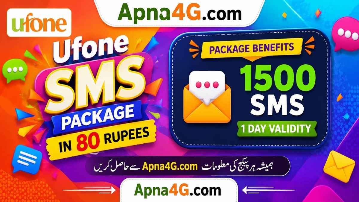 Ufone SMS Package in 80 Rupees