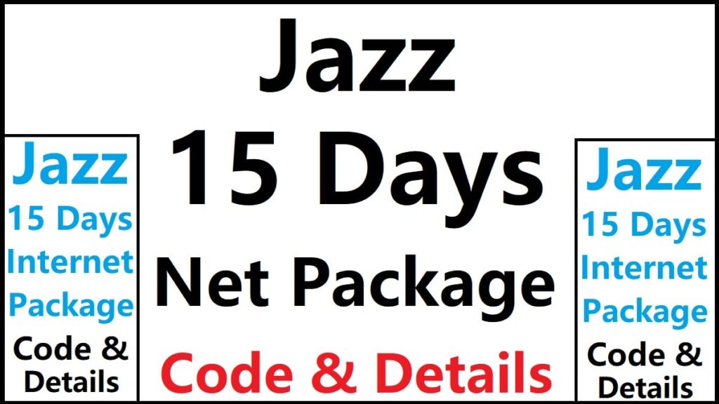 Jazz 15 Days Internet Package 2023