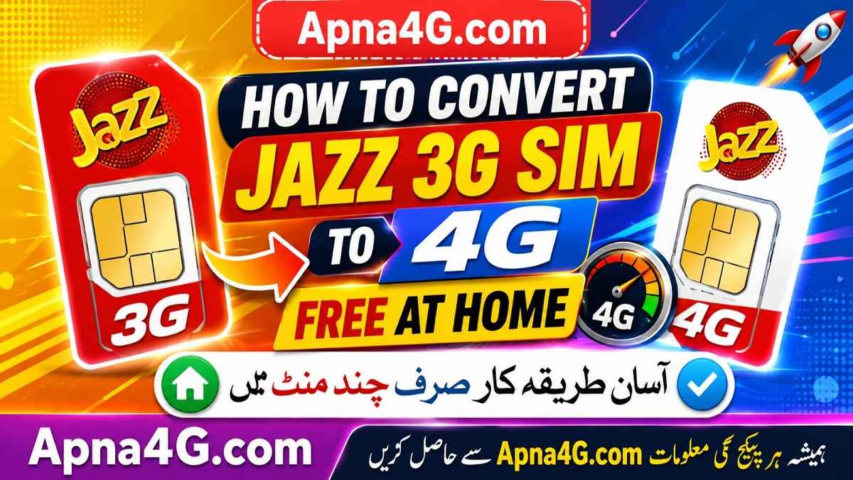 How To Convert Jazz 3G SIM to 4G