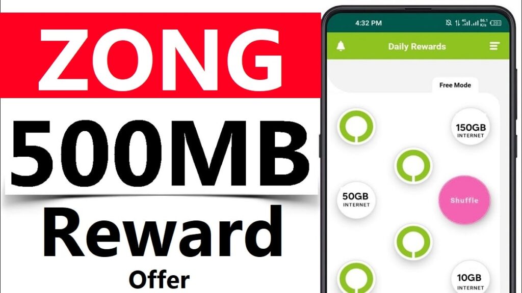 My Zong App Daily 500 MBs Reward Offer