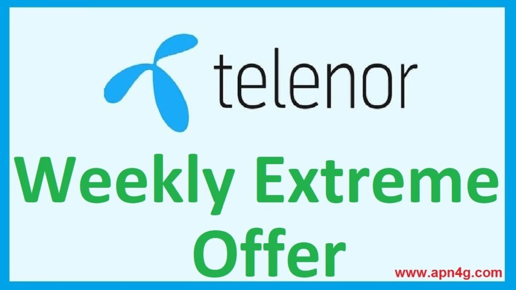 Telenor Weekly Extreme Plus Activation Code