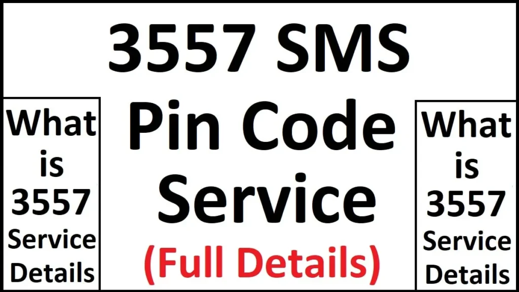 3557 SMS Pin Code in Pakistan