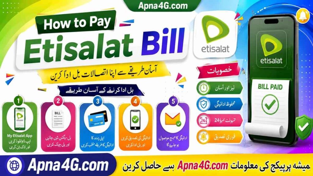 How to Pay Etisalat Bill Online At Home