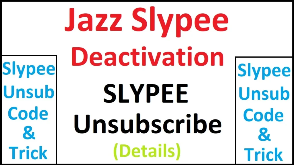 Jazz Slypee Service Unsubscribe Code