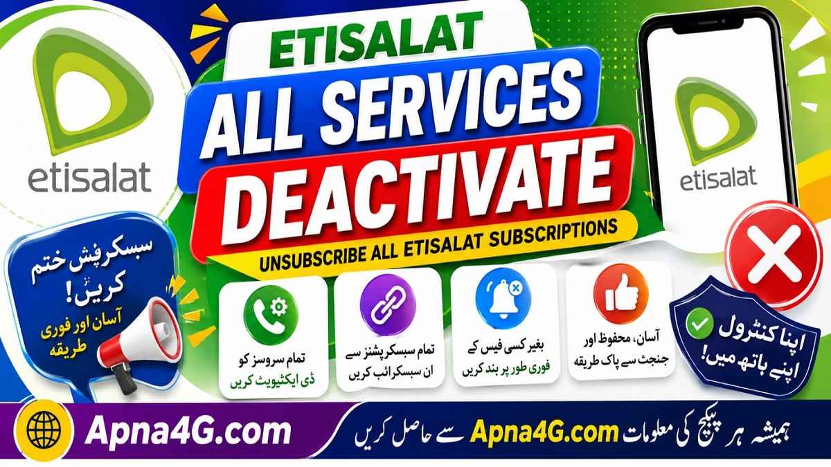 Etisalat All Services Deactivate
