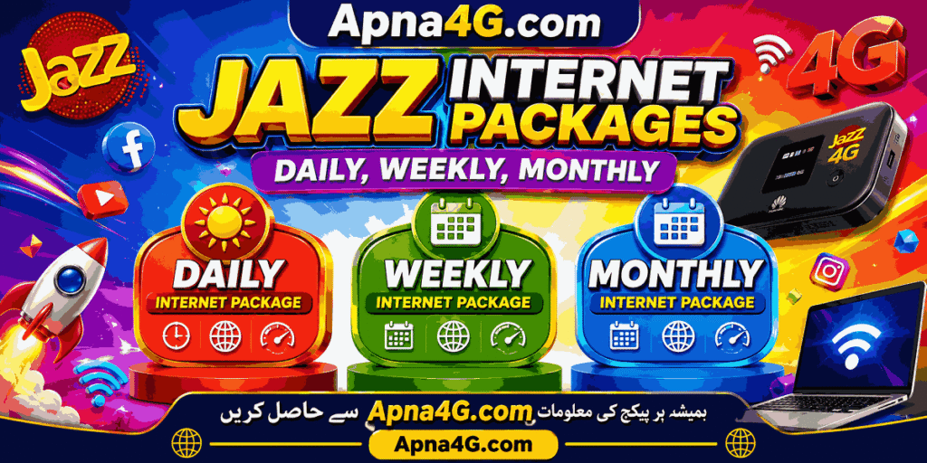 Jazz Internet Packages Daily Weekly Monthly