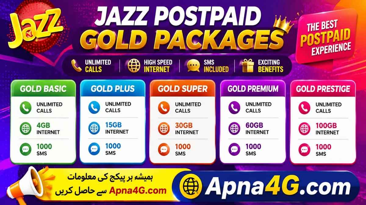 Jazz Postpaid Gold Packages