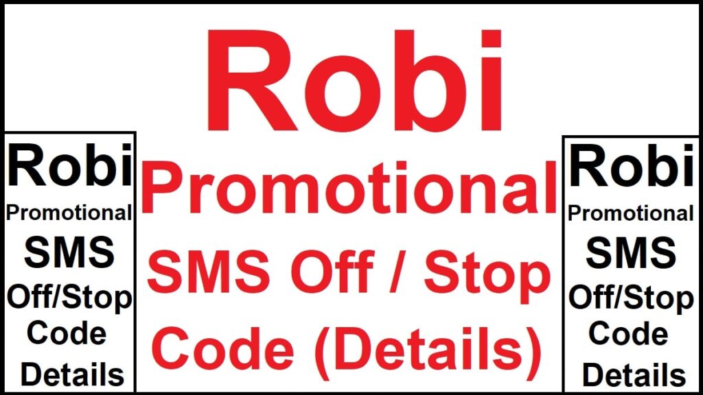 Robi Promotional SMS Off