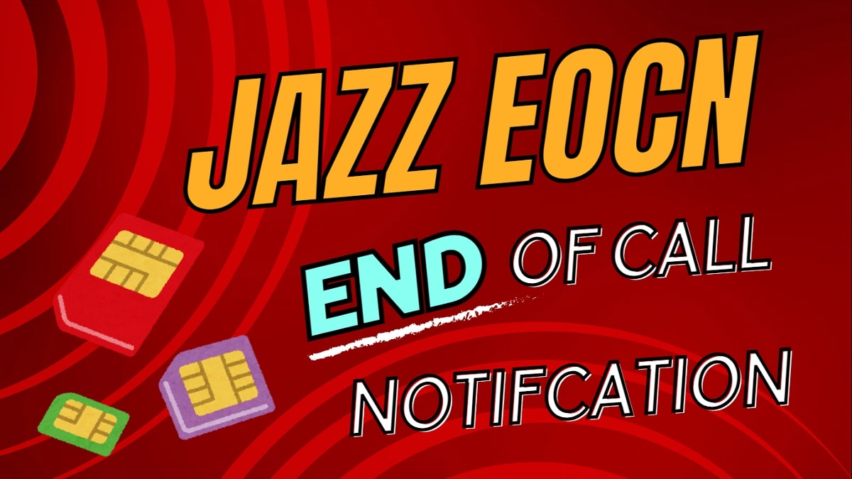 Jazz EOCN Unsubscribe Code - End Call Notification