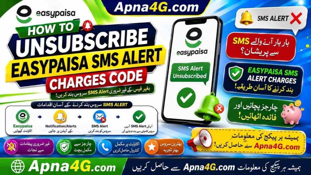 How to Unsubscribe Easypaisa SMS Alert Charges Code
