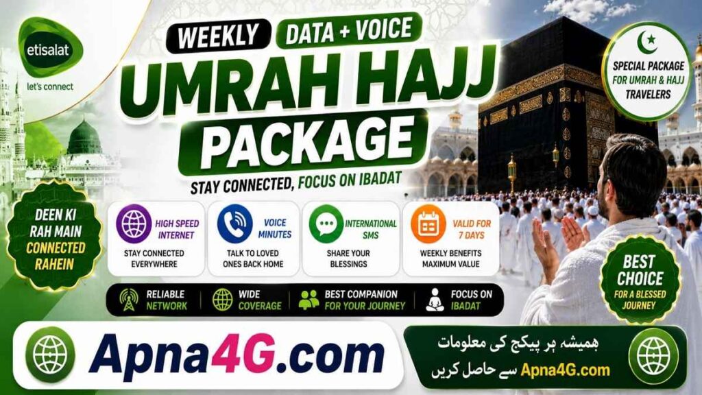 Etisalat Umrah Hajj Weekly Data Voice Package