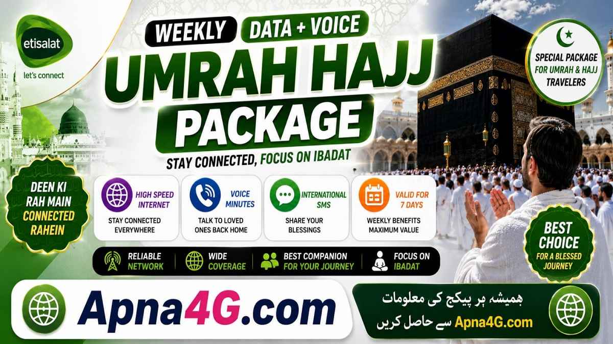 Etisalat Umrah Hajj Weekly Data Voice Package