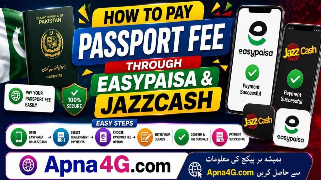 How to Pay Passport Fee through Easypaisa & JazzCash