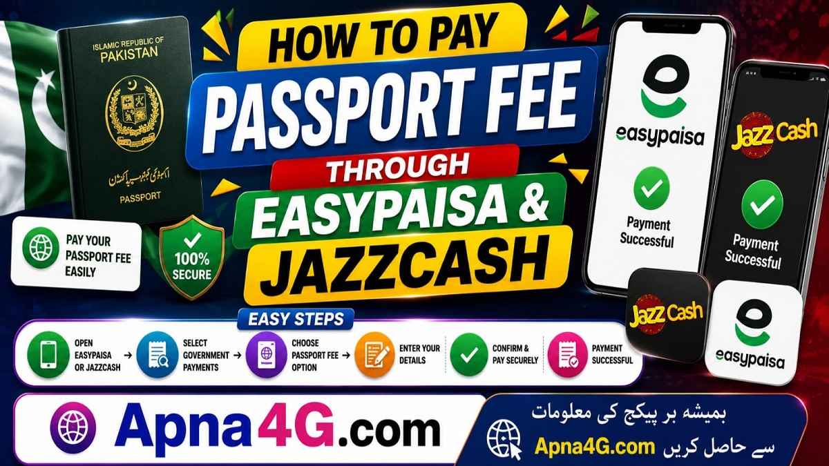 How to Pay Passport Fee through Easypaisa & JazzCash