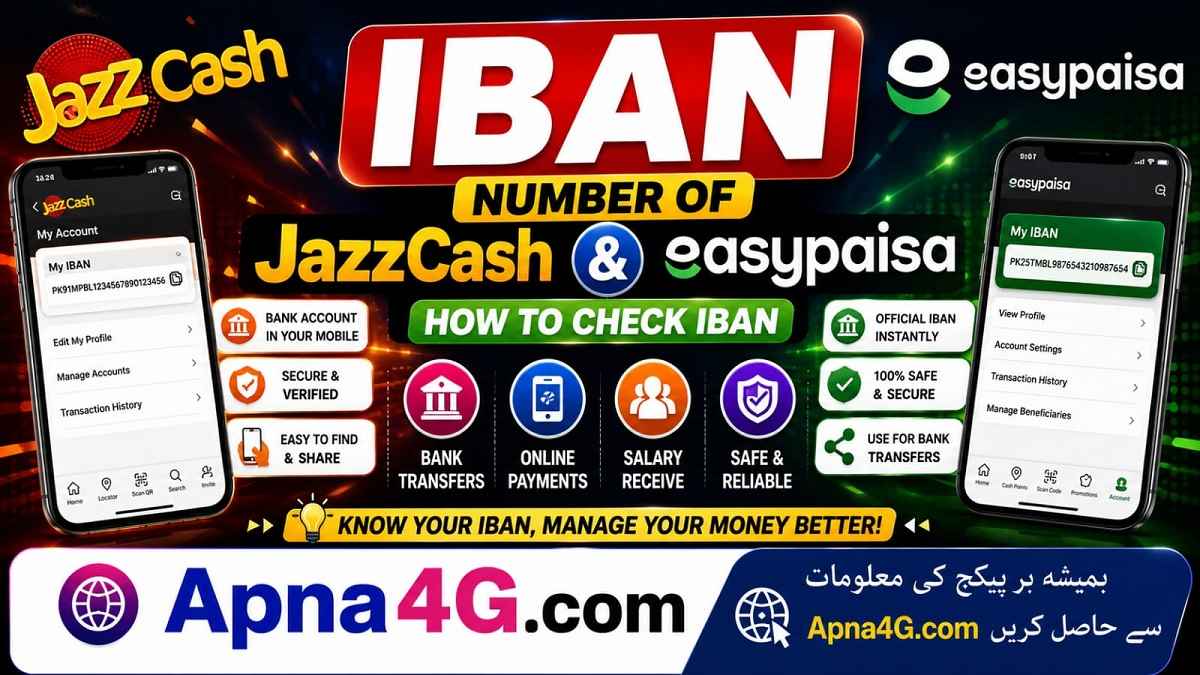 IBAN Number of JazzCash & EasyPaisa