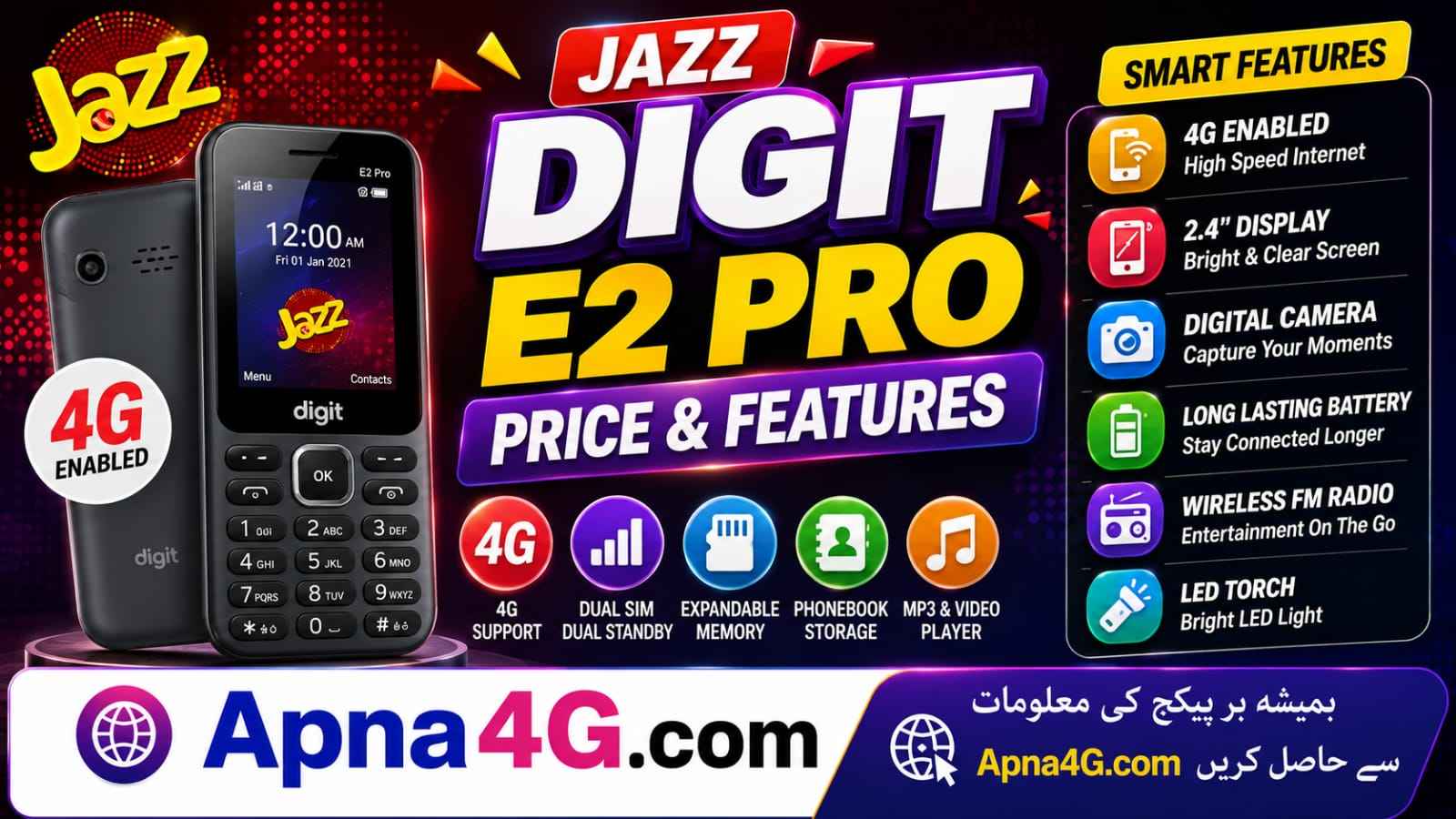 Jazz Digit 4G E2 Pro Price