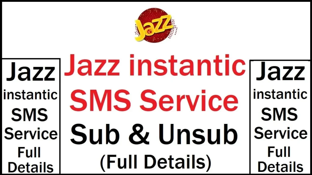 Jazz Instantic SMS Subscribe & Unsubscribe Code