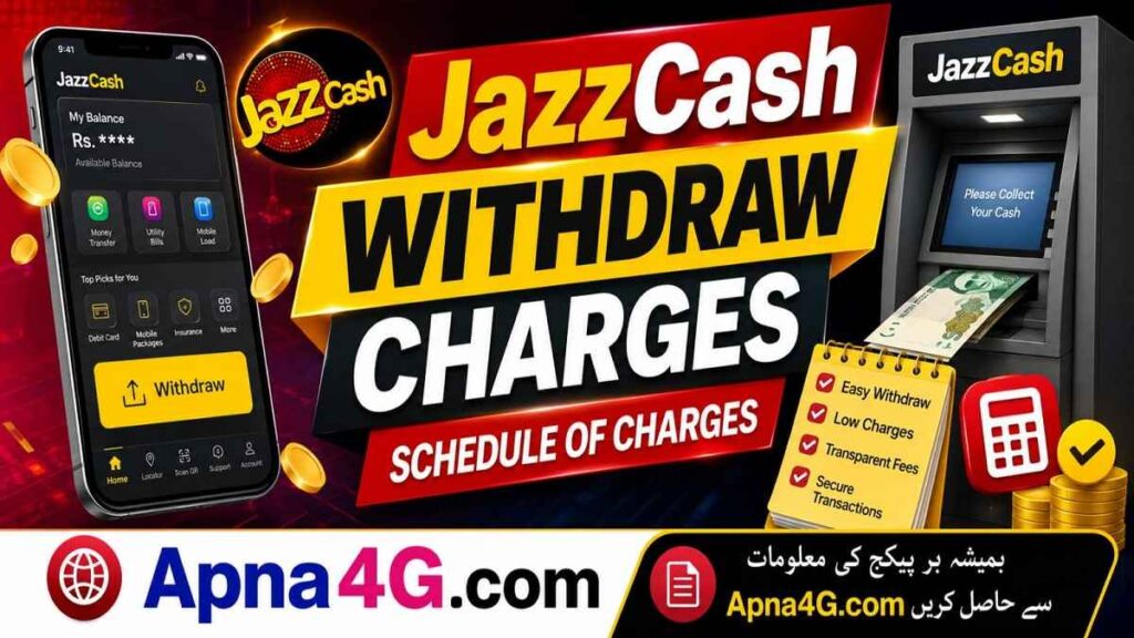 JazzCash Withdraw Charges