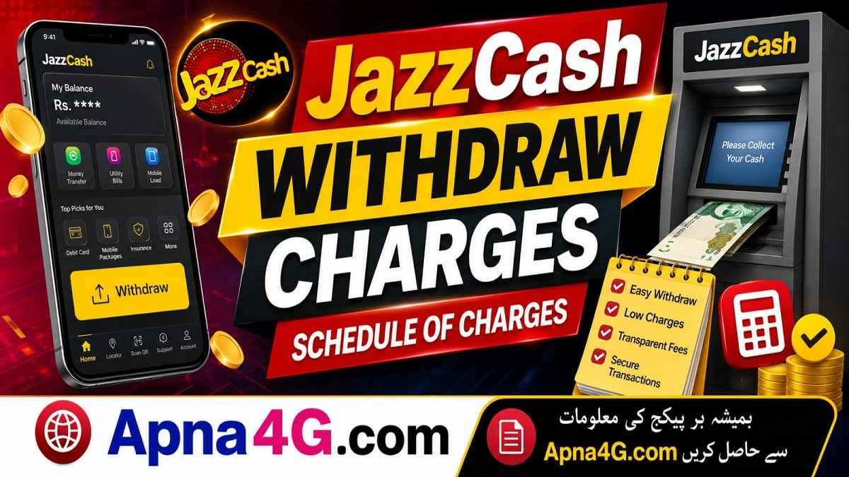 JazzCash Withdraw Charges