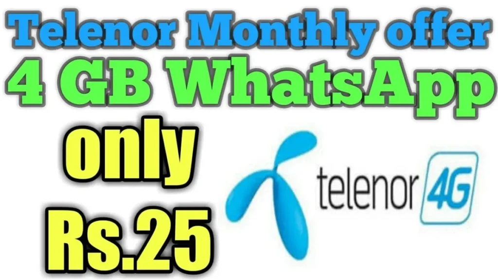 Telenor Monthly 4GB WhatsApp