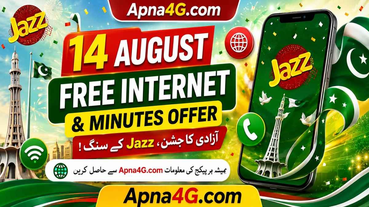 Jazz 14 August Free Internet & Minutes