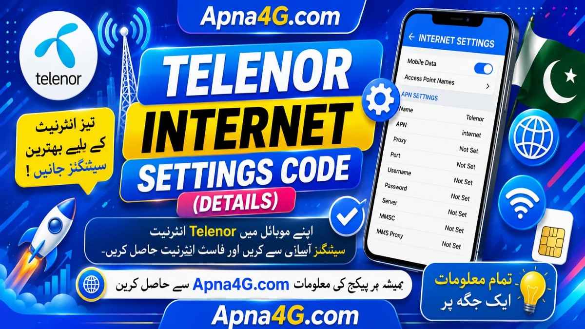 Telenor Internet Setting SMS
