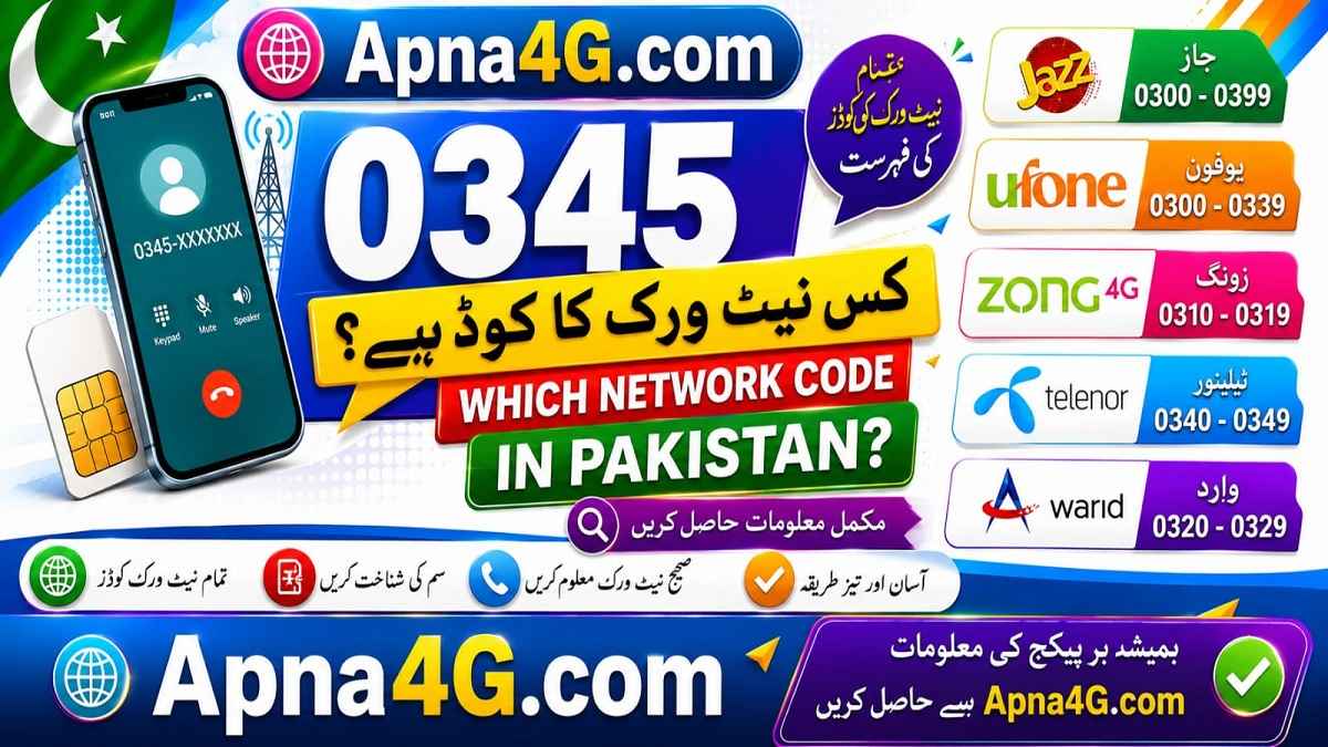0345 Which Network Code in Pakistan