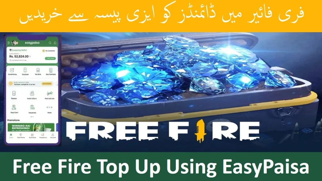 Free Fire Top Up Using Easypaisa