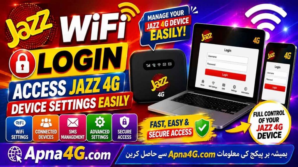 Jazz WIFI Login – How To Login Jazz 4G Device