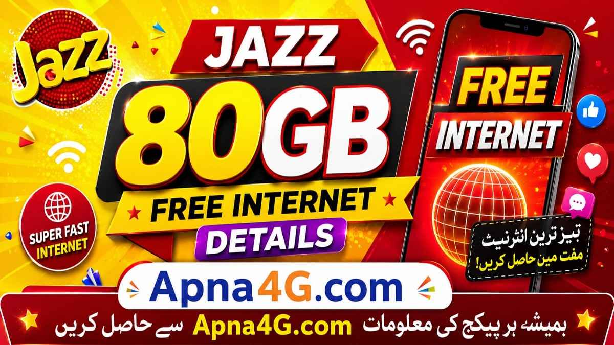Jazz 80GB Free Internet Code